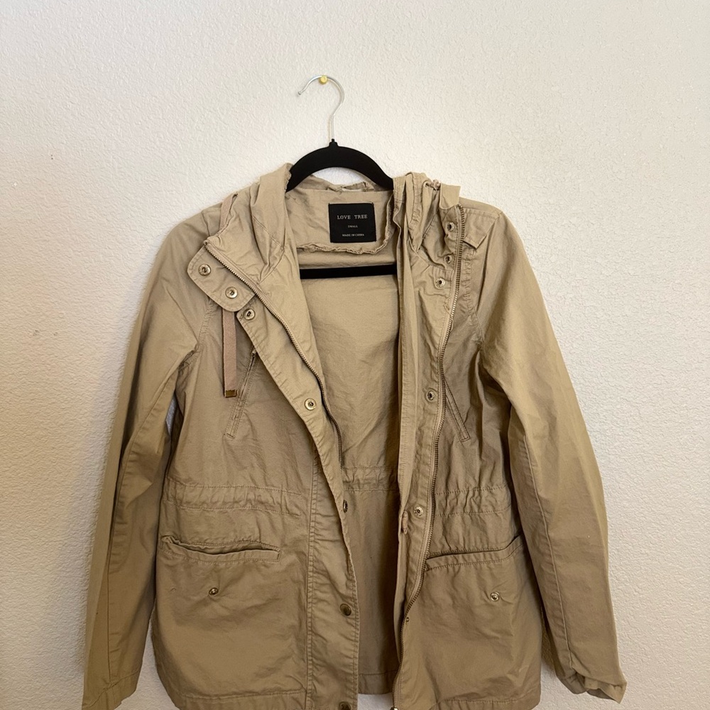 Love Tree Tan Utility Jacket Casual Fit